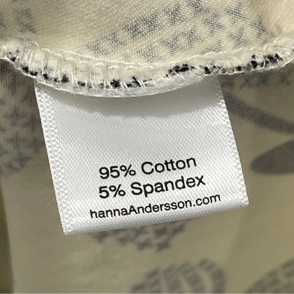 Hanna Andersson Super Twirl Celebration Dress Floral Ecru Black Size 12 Pockets - Picture 6 of 7